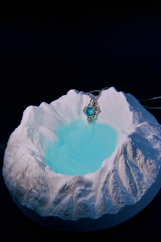 Sayram Lake Sunny Theme Silver Pendant - Women's Style