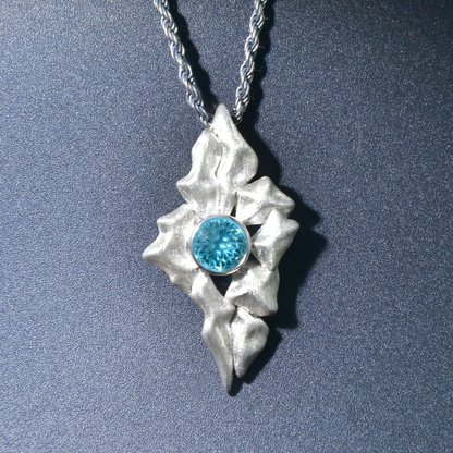 Sayram Lake Sunny Theme Silver Pendant - Men's Style