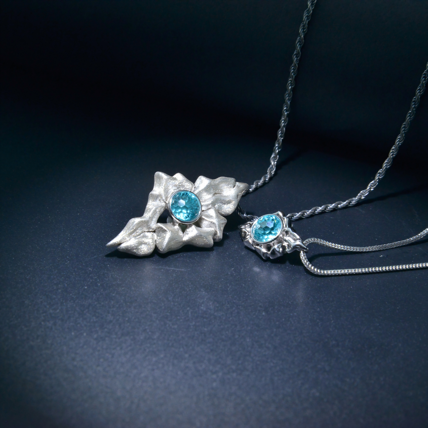 Sayram Lake Sunny Theme Silver Pendant - Men's Style