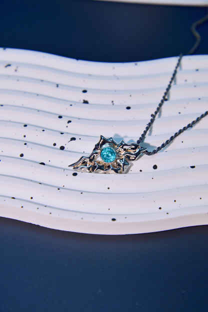 Sayram Lake Sunny Theme Silver Pendant - Unisex Style