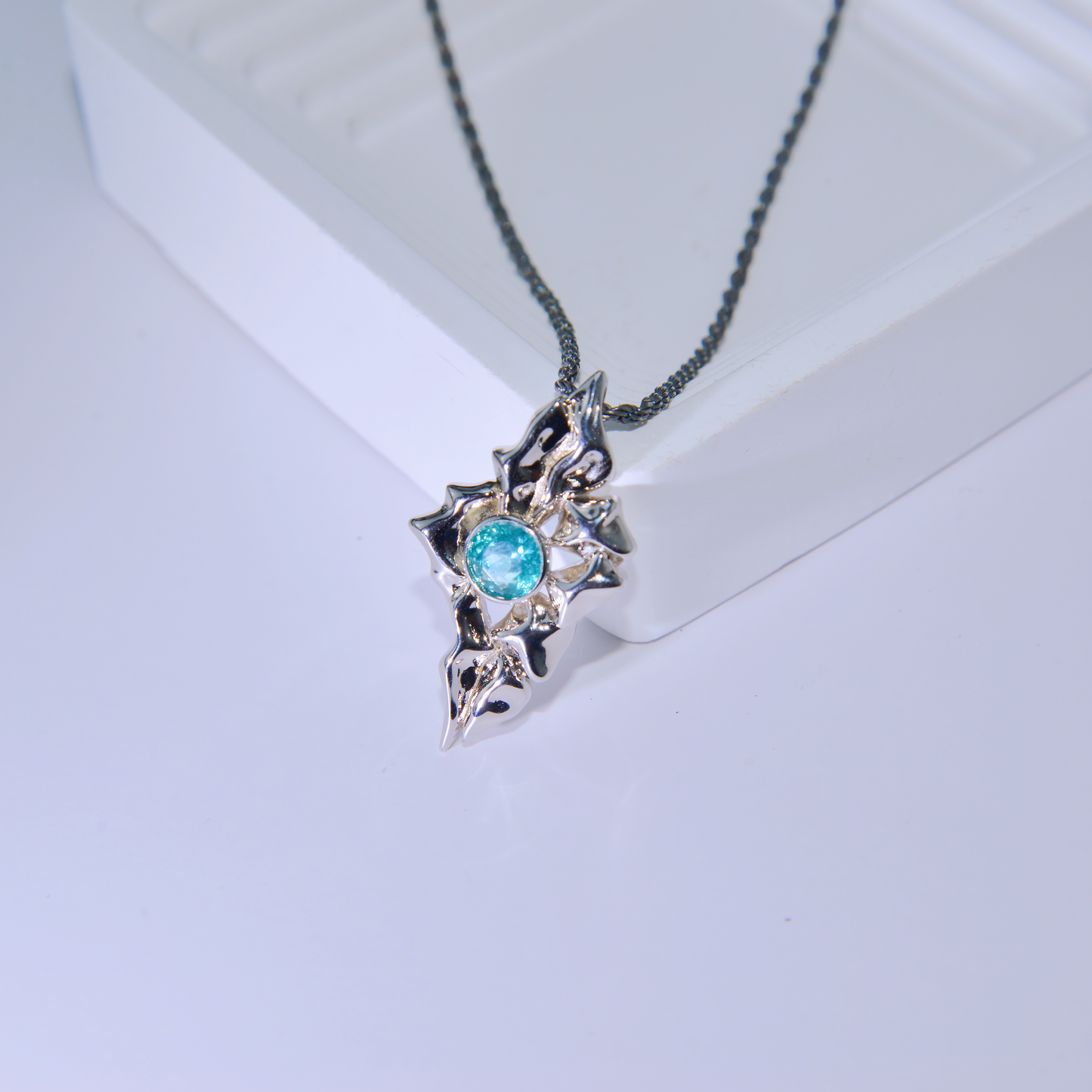 Sayram Lake Sunny Theme Silver Pendant - Unisex Style