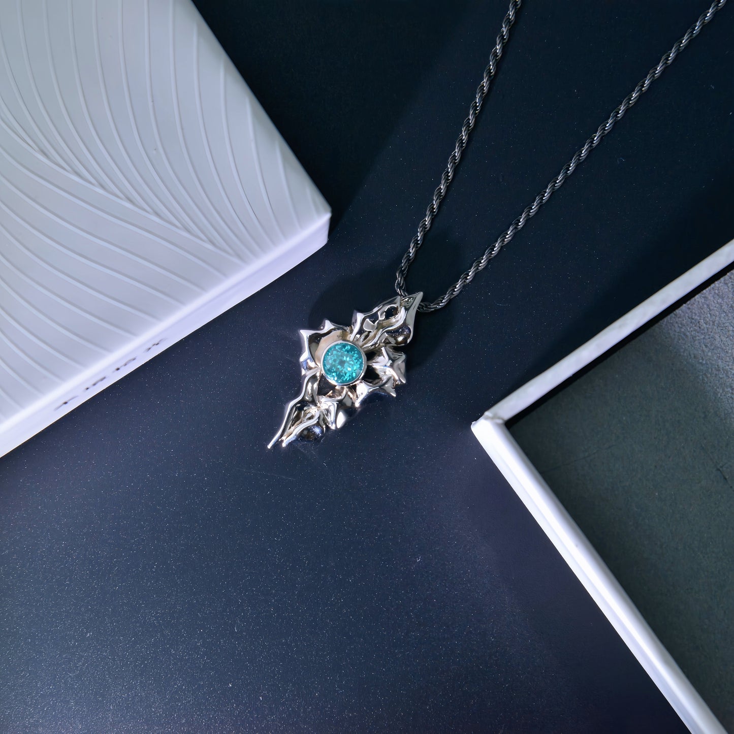 Sayram Lake Sunny Theme Silver Pendant - Unisex Style