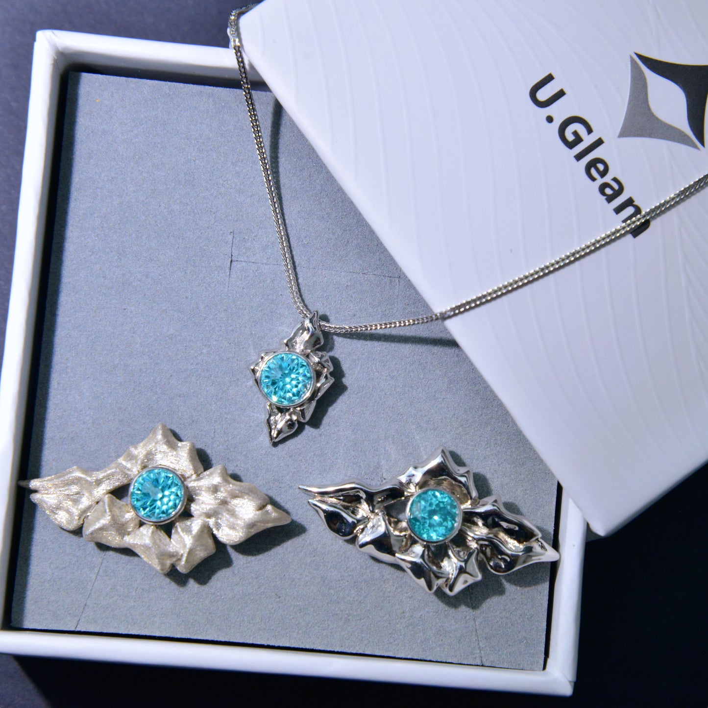 Sayram Lake Sunny Theme Silver Pendant - Men's Style