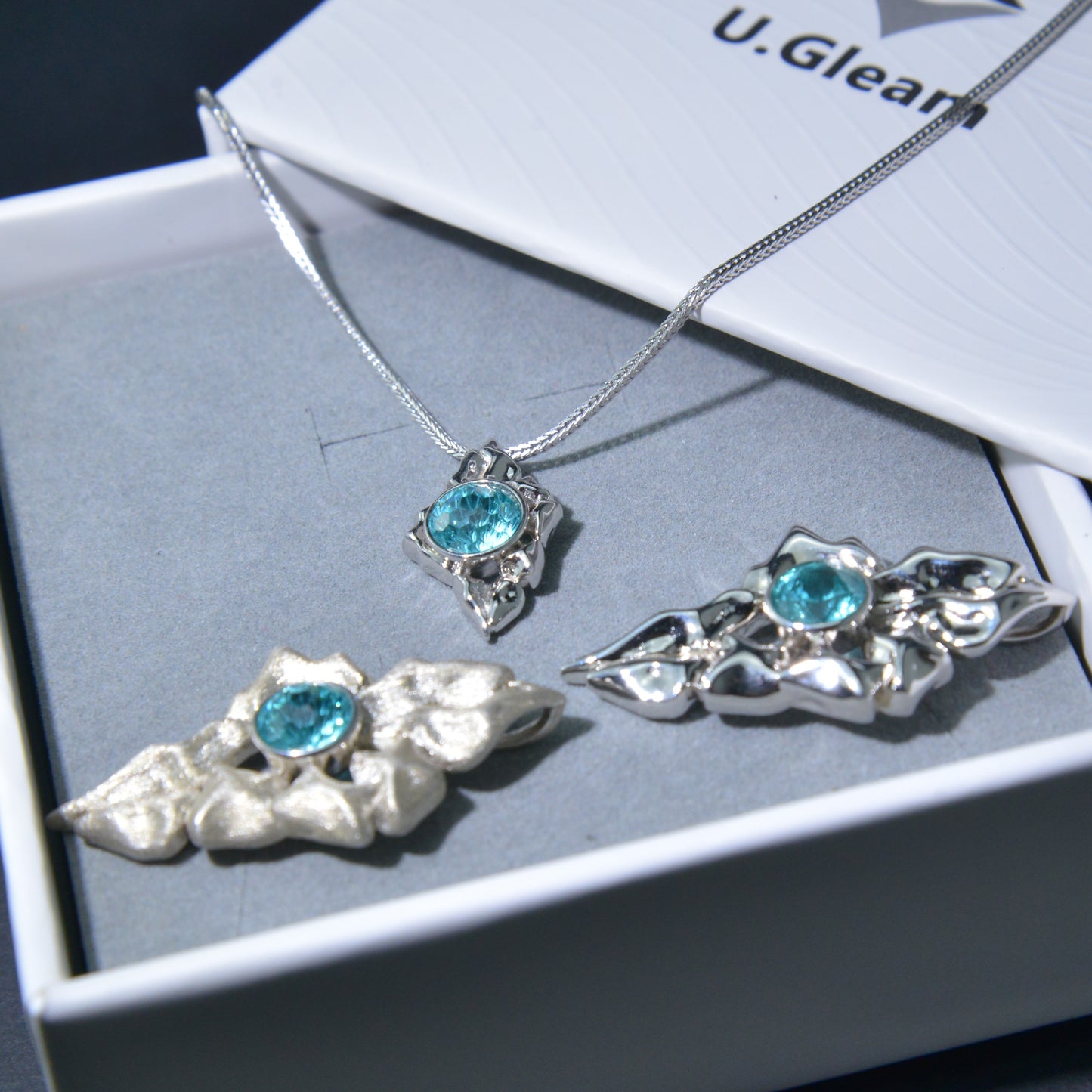 Sayram Lake Sunny Theme Silver Pendant - Women's Style