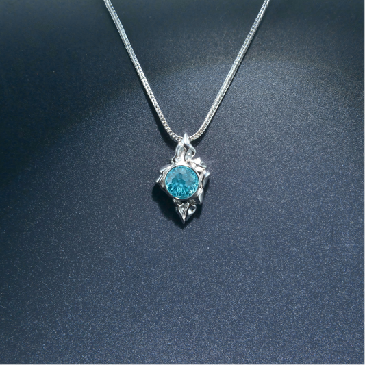 Sayram Lake Sunny Theme Silver Pendant - Women's Style